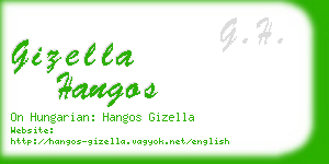 gizella hangos business card